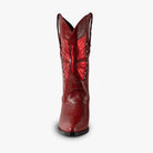  botas de cuero botas de cuero mujer botas de moda botas de piel para  mujer de moda  botas bala di gala botas en tendencia botas rojas metallic boots botas rojas en tendencia botas metalicas en color rojo botas con pop de color outfits con pop rojo